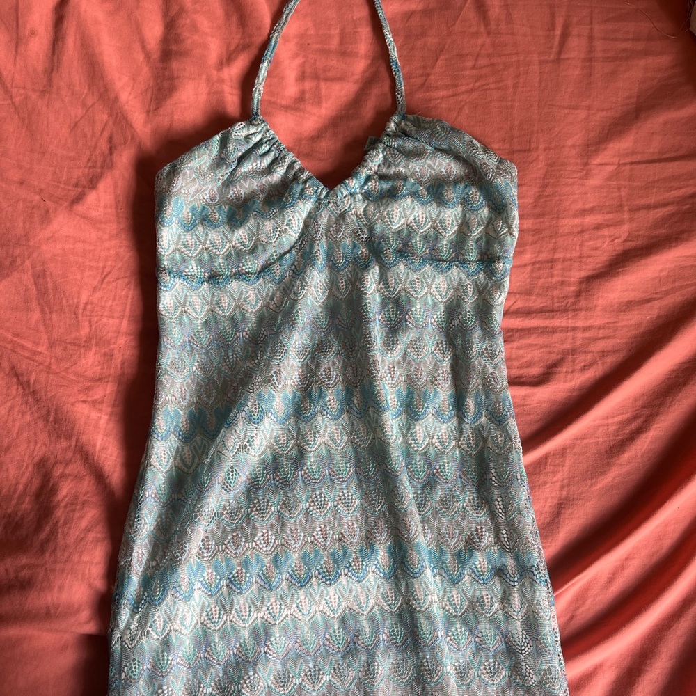 Wild Fable Mermaid Beachy Crochet Halter Maxi Dress